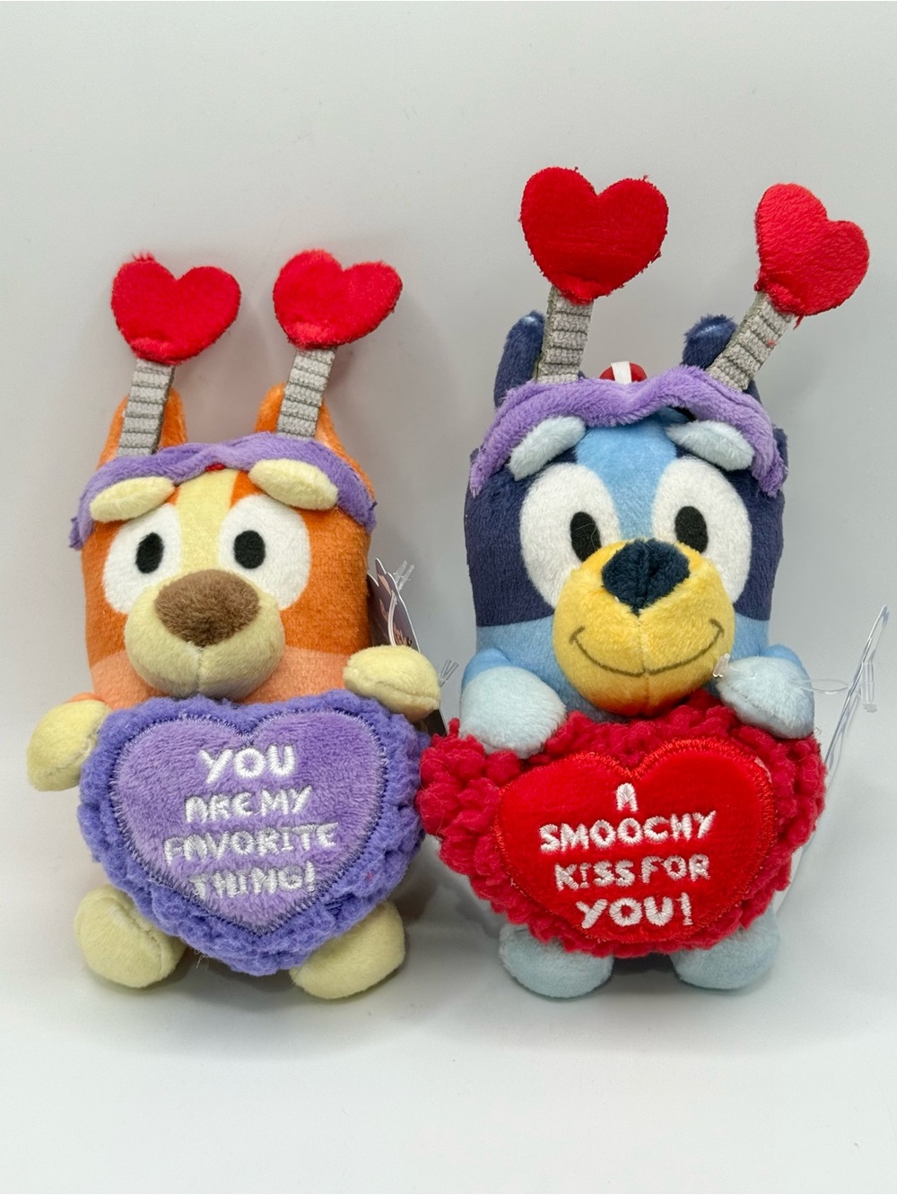 Dan Dee Bluey & Bingo Mini Plush Backpack Clip Plush Bag Charm  2 pack NWT